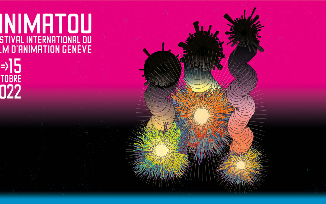 Affiche du festival Animatou par Thomas Perrodin